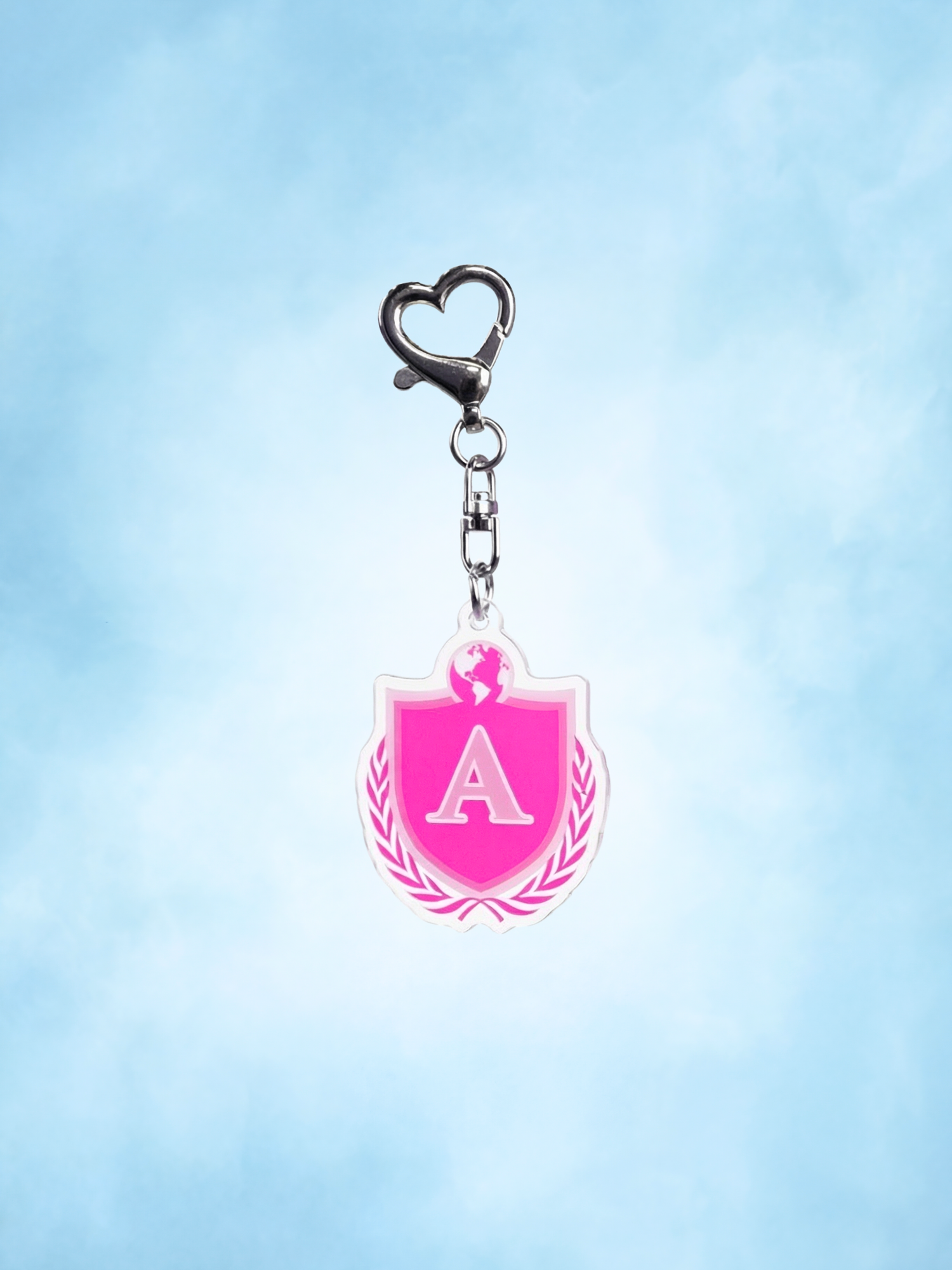 'A' Keyring (Pink)