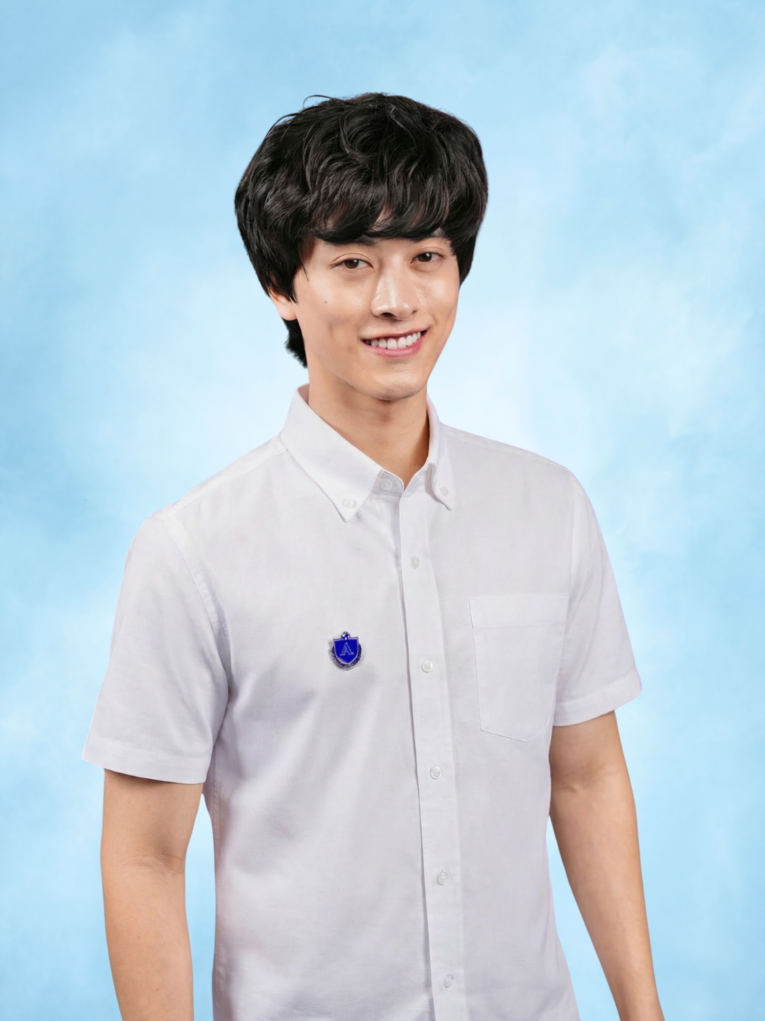 A School Pin Badge (Blue)