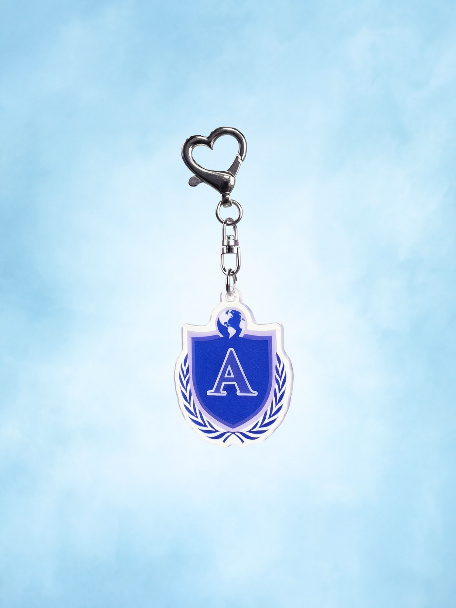 'A' Keyring (Blue)