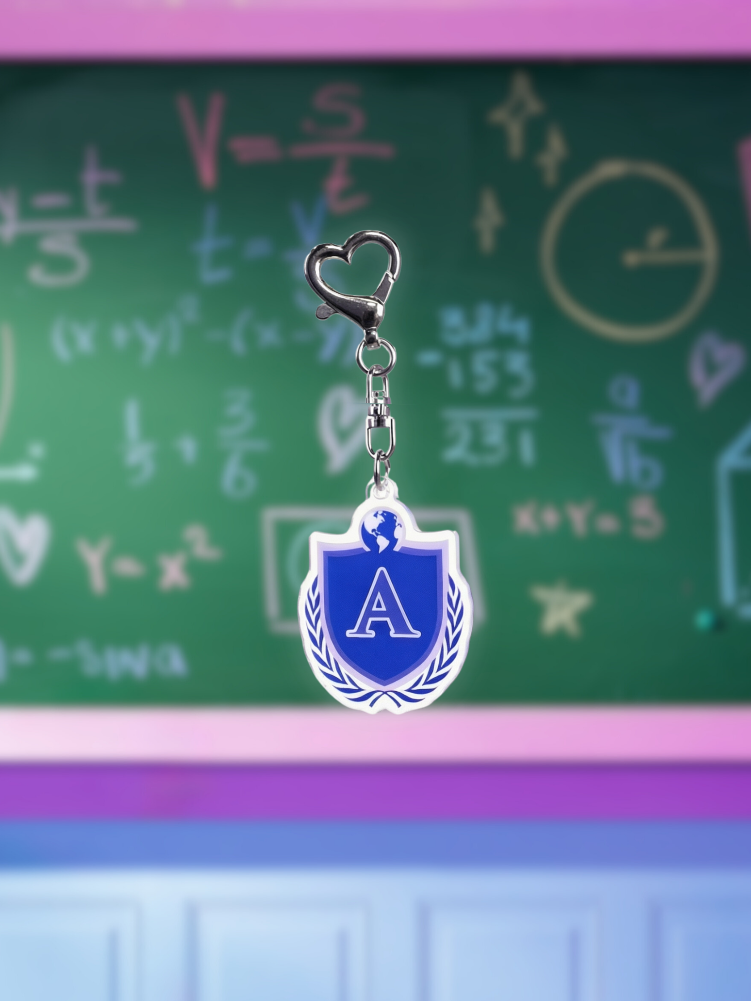 'A' Keyring (Blue)