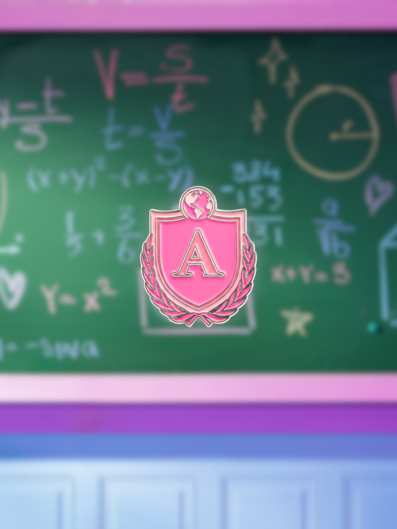 A School Pin Badge (Pink)