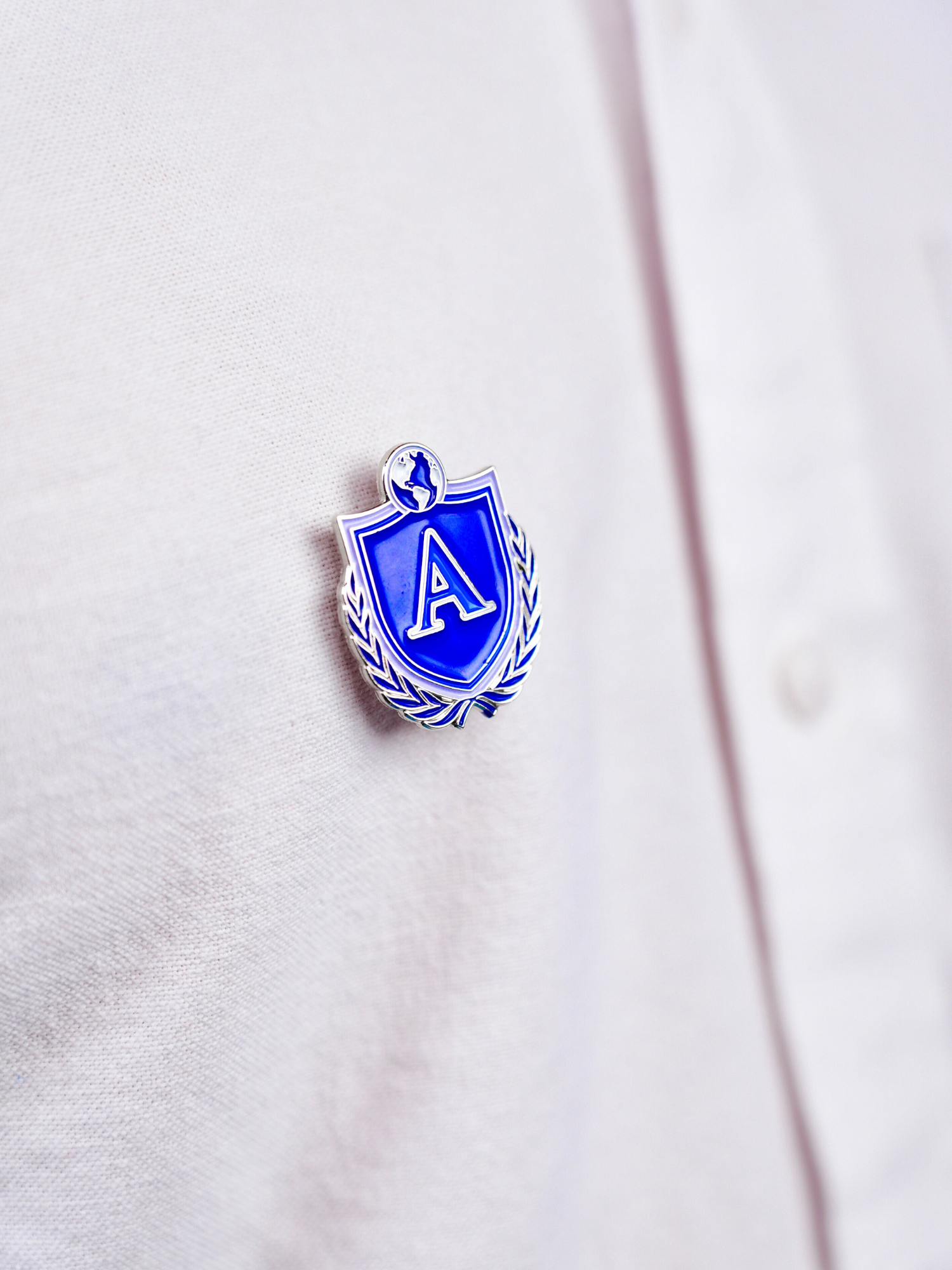 A School Pin Badge (Blue)
