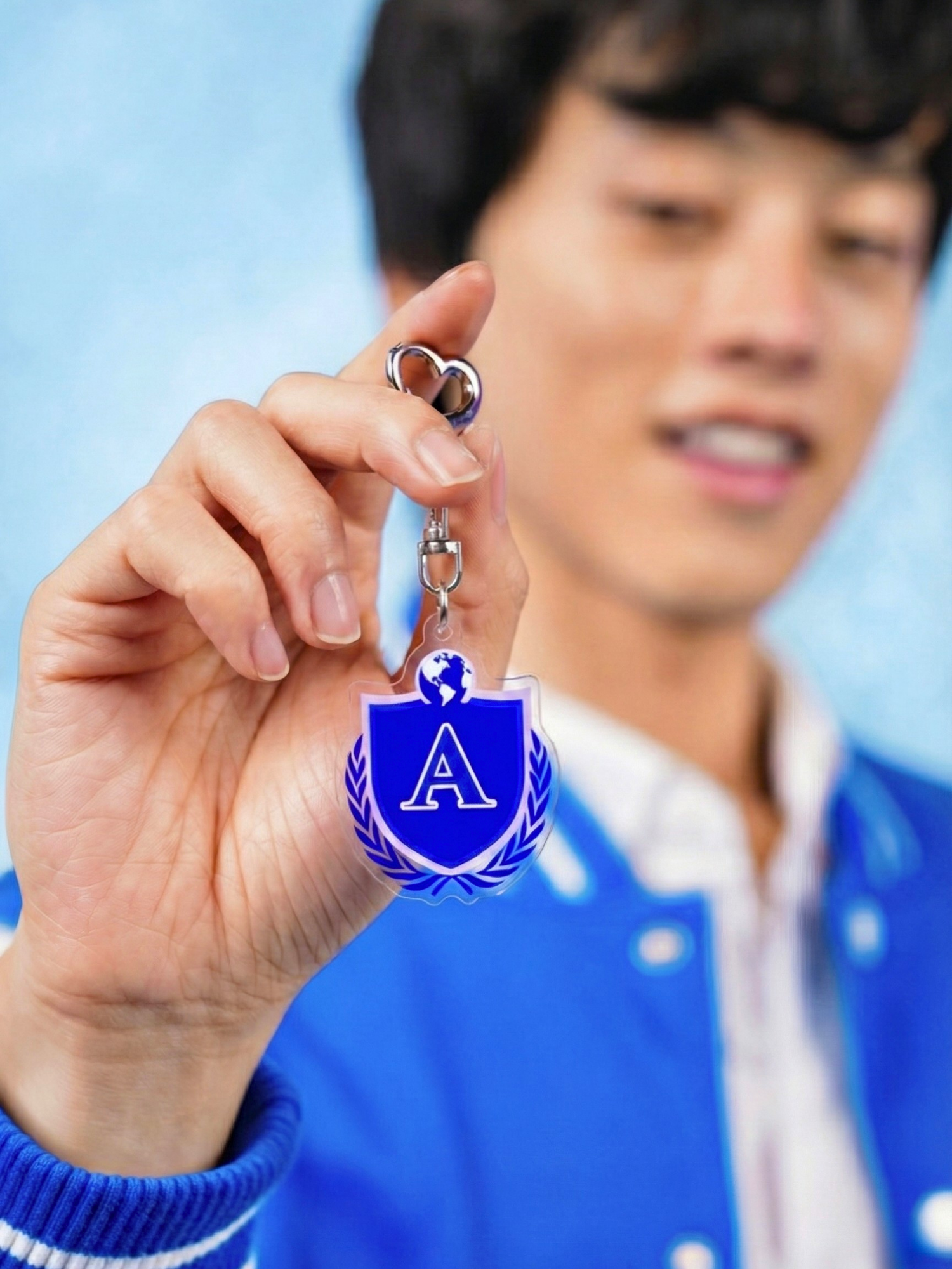 'A' Keyring (Blue)